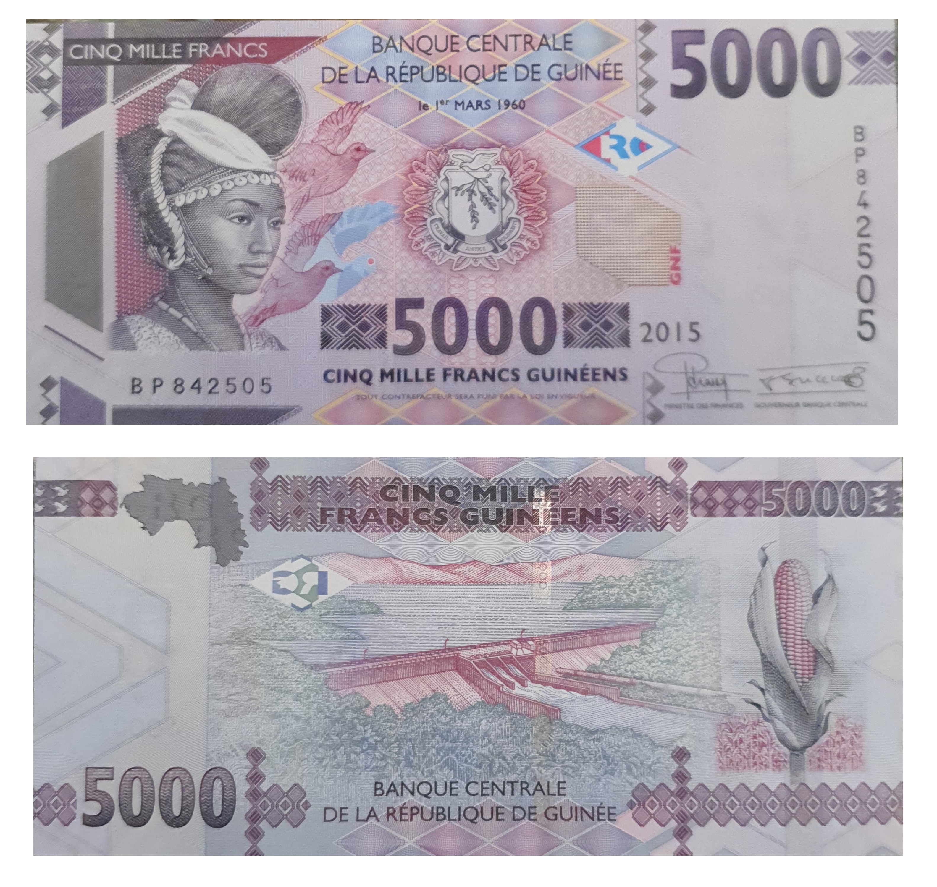Guinea #49  5.000 Francs Guinéens